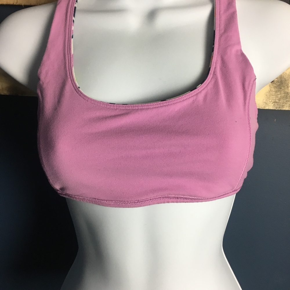 Pink/Pattern Volcom Reversible Sports Bra - Picture 5 of 7